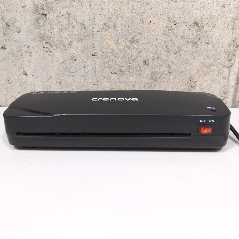 Crenova A4 Thermal Laminator Machine 9" Entry 2-Roller Quick Warm Up Black Works